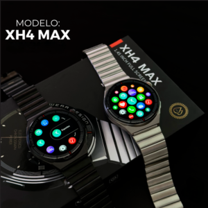 Relógio Inteligente XH4 Max Executivo com 3 Pulseiras - Tela 46mm