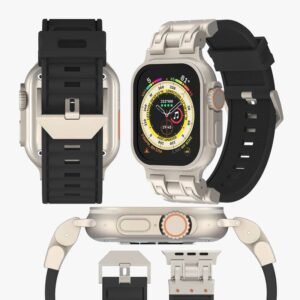 Pulseira Silicone Robot Titanium 42mm / 44mm / 45mm / 49mm